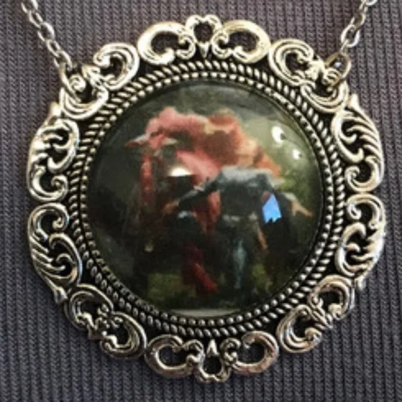 SOLD—“La Belle Dame Sans Merci" John Keats Handmade Literature Necklace - Picture 3 of 16